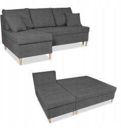 Wigo Sarokkanapé Ágy Alvási Funkcióval Family Furniture Szürke Velúr