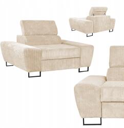  Savio Társalgószék, Családi Nappali Bútorok, Bézs Kordbársony, Állítható Fejtámla