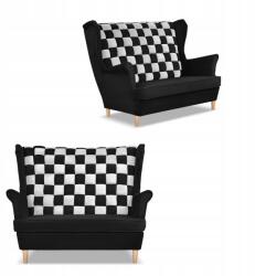  Carol Duo Skandináv Szárnyas Kanapé Family Furniture Fekete-Fehér