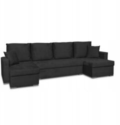  Bella Big Sarokkanapé Ágy Alvási Funkcióval Családi Bútorok Fekete