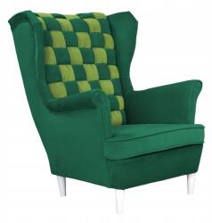  Carol Duo Skandináv Szárnyas Fotel Family Furniture Türkizkék Csíkok