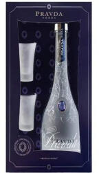 PRAVDA Vodka DD. [0, 7L|40%] + 2 pohár