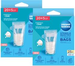 Canpol babies Canpol babies, pungi pentru stocarea laptelui matern, 150 ml, 2x25 buc