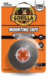 GORILLA Bandă dublu adezivă pentru interior, neagră, 25 mm x 1, 5 m (114791)