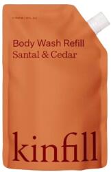 Kinfill tusfürdő utántöltő, Santal & Cedar, vegán, 500 ml, szulfát és szilikon mentes (KFBC00103-03-R)