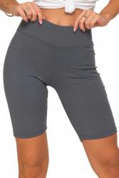 Moraj kerékpáros harisnyanadrág, magas derék, csíkos, szürke, poliészter, L-XL-es méret