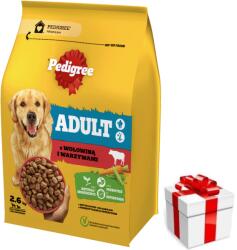 PEDIGREE PEDIGREE® Adult 2, 6 kg marhahússal és zöldségekkel - teljes értékű száraz táplálék nagy és közepes testű felnőtt kutyák számára + ingyenes meglepetés ajándék kutyájának