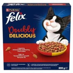 FELIX Felix Doubly Delicious macskaeledel, finom marhahús és csirkehús keverékkel, 800 g