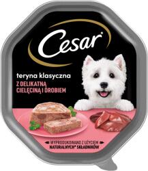 Cesar CESAR tál 150 g - teljes értékű nedves eledel felnőtt kutyáknak, terrine puha borjúhússal és baromfival