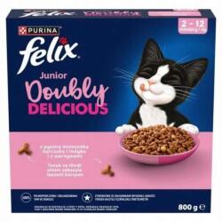 FELIX Felix Doubly Delicious Junior Food csirke- és pulykahús keverékkel és zöldségekkel, 2-12 hónapos korig, 800 g