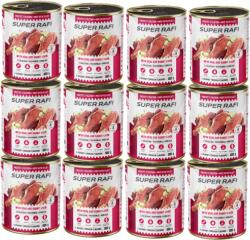 Dolina Noteci Super Rafi borjúhússal és nyúl májjal kutyáknak, 12x800 g