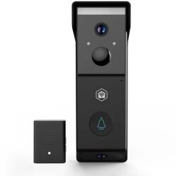 Nedis WIFICDP31BK-videócsengő szenzorral, 4400 mAh, 2x Full HD 1080p, IP54, Wi-Fi, Tuya-kompatibilis WIFICDP31BK (NE0824)