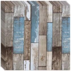 HOZRO 20 db-os HOZRO öntapadós 3D tapéta készlet, fa paneleket imitáló modell, 9, 8 négyzetméter alapterület, modern dizájn, nagyon könnyen felszerelhető, Többszínű fa panelek (TAPET71-20BUC)