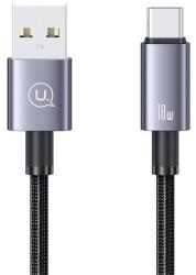 USAMS adatkábel, usb - type-c, 100w, gyorstöltő, 120cm, cipőfűző, sötétszürke (SJ663USB01)