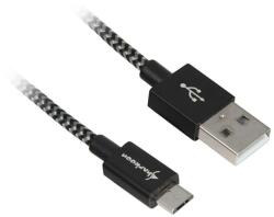Sharkoon USB 2.0 A-B black / grey 0.5m - Aluminum + Braid