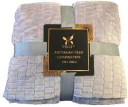 merystyle Poliészter puha plüss pléd/takaró díszcsomagolásban, 150 x 200 cm - Mályva (5534)