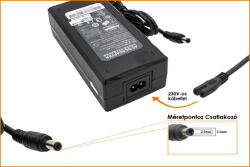 Laptophardware Toshiba 15V 6A 90W helyettesítő új töltő (ADP-60RHA, PA-1750-07)
