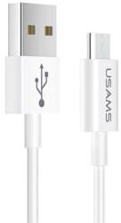 USAMS u23 adatkábel, usb - microusb, 2a, gyorstöltő, 100cm, fehér (SJ284USB01)