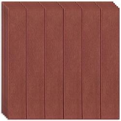 HOZRO 100 x HOZRO öntapadós 3D tapéta készlet, fa paneleket imitáló modell, 49 négyzetméter területet fed le, modern dizájn, nagyon könnyen felszerelhető, Sötétbarna panelek (TAPET84-100BUC)