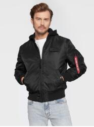 Alpha Industries Férfi bomber dzseki, Alpha Industries, 301546559, nylon, L INTL, fekete (0000301546559_L)