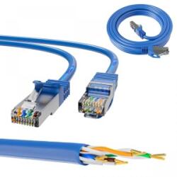 Extralink EX6556 Patch cord CAT6A S/FTP 1m 10GB shielded folied twisted pair cupru albastru (EX6556)