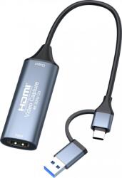  Placa de captura HDMI 4K30Hz la USB type C + adaptor USB-A, ku2grab7 (KU2GRAB7)
