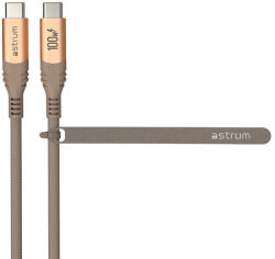 Astrum VerveMesh VMCC100 Type-C - Type-C szövetbevonatos adatkábel 5A, 2.0M arany