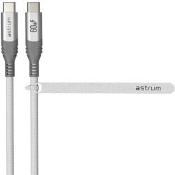 Astrum VerveMesh VMCC60 Type-C - Type-C szövetbevonatos adatkábel, 2.0M fehér