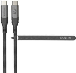 Astrum VerveMesh VMCC60 Type-C - Type-C szövetbevonatos adatkábel, 2.0M szürke