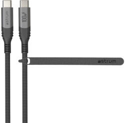 Astrum VerveMesh VMCC100 Type-C - Type-C szövetbevonatos adatkábel 5A, 1.2M szürke