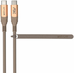 Astrum VerveMesh VMCC240 Type-C - Type-C szövetbevonatos adatkábel, 3.0M arany