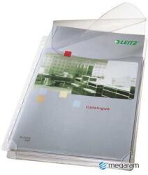 Leitz lefűzhető genotherm tasak A4 170mikron 20mm behajtható fül narancsos felület színtelen (5db) (E47573003)