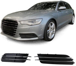  AUDI A6 C7 4G 2010-2014 fekete ködlámpa keret - rács króm betéttel (ködlámpa nélkülihez)