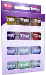 TyToo TyToo: Set de pudră cu sclipici - culori suplimentare, 12 x 2, 5 ml (KQPXX1800383)