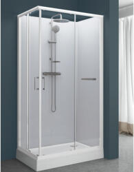 RAVAK Négyoldalról zárt szögletes zuhanykabinok kpl-KCDJ/ CLIIa-90 /fehér kerettel és fehér hátfallal /W0 üveggel (A361605301-01)