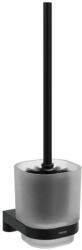 Ravak Hungary Kft Chrome CR II 410.20BLM WC-kefe-tartó kefével és tartállyal, matt fekete (X07P1384)