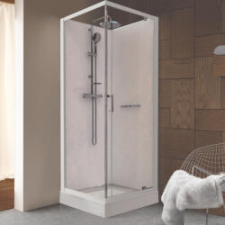 RAVAK Négyoldalról zárt szögletes zuhanykabinok kpl-KCKN/ CLIIa-90 / választható keret és hátfallal (feher_keret-feher_hatfal_-A351605301-XX)