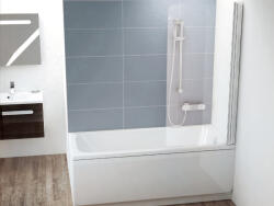 RAVAK CVS1-80 jobb kádparaván krómhatású + transparent (7QR40C00Z1) - csempebolt