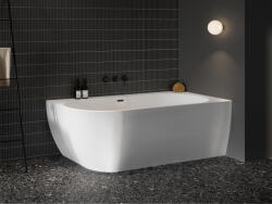 RAVAK Ravak Freedom Corner 170x80 akrilkád, jobb, fehér, fekete túlfolyóval (XC00100042)