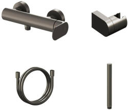 Ravak Hungary Kft Eleganta fali zuhanycsaptelep szett nélkül, grafit EL 032.20GB+S (X07S141)