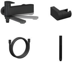 Ravak Hungary Kft Chrome fali kádcsaptelep szettel, fekete CR II 022.20BL+S (X07S120)