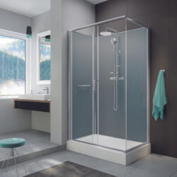 Sanplast Négyoldalról zárt szögletes zuhanykabinok kpl-KCD2/ CLIIa-80x120 /választható keret és hátfallal /W0 üveggel (A371613401-XX) - csempebolt