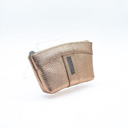 Amnisu rosegold erezett egy cipzáras egyenes köves bőr kulcstartó e2014