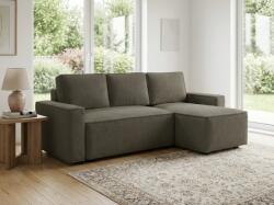  Canapea extensibila de colt SMART BOUCLE, gri-maro, reversibila, 232x143 cm