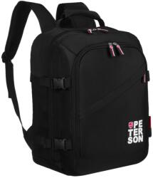  Peterson Utazó Hátizsák-PTN PLG-02-D-7245 BL- Fekete+ Piros (5903051277245)
