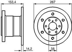 Bosch féktárcsa BOSCH 0 986 478 647 for FIAT, LANCIA, IVECO (0 986 478 647)
