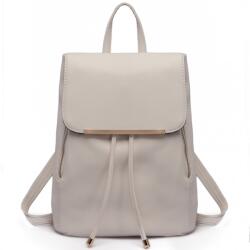 Konofactory Világosszürke elegáns bőr hátizsák „Majestic (R427-lightgrey)
