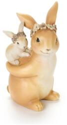 Nuvole di Stoffa Nyuszi kisnyuszival a hátán, virágkoszorúval