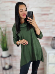  Kapucnis, hátul hosszított, pamut tunika S-M-L