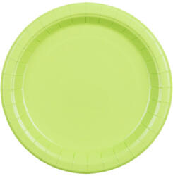  Világos zöld papír tányér, 18 cm átmérő, 6 darabos csomag (TPP90-102)